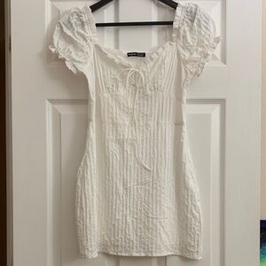 White Puff Sleeve Dress